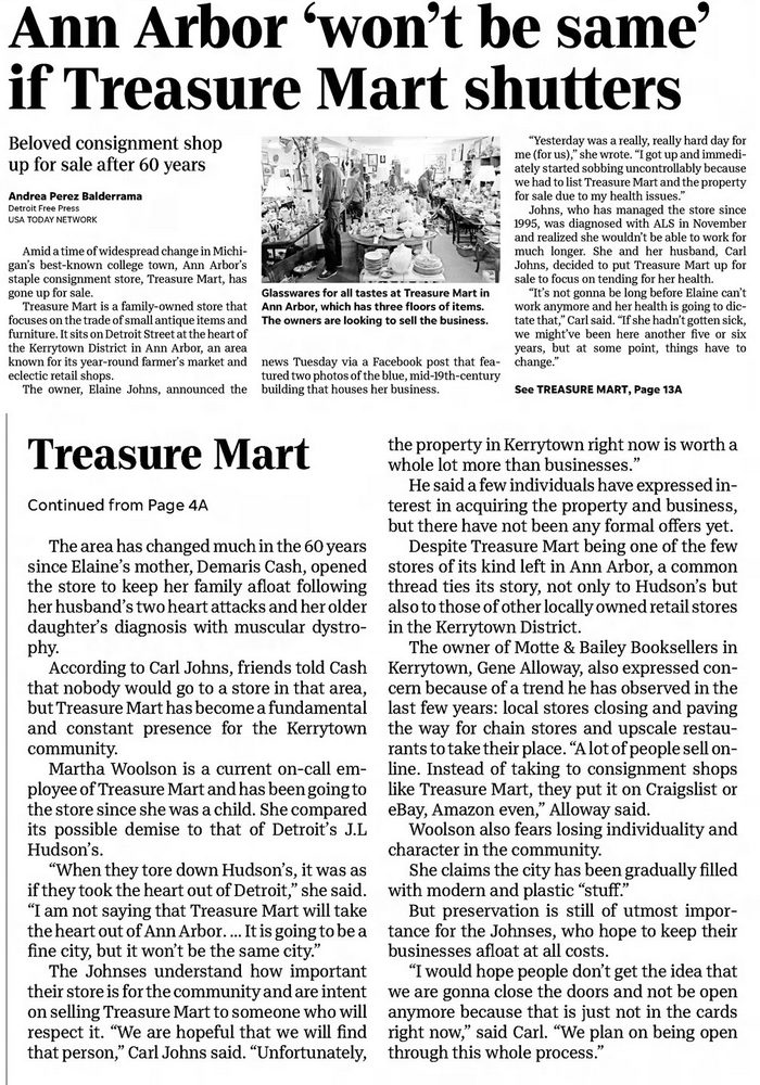 Treasure Mart - Jan 24 2020 For Sale